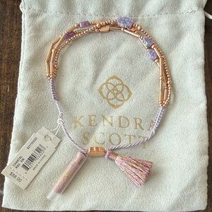 Kendra Scott Lavender and Rose Gold Beaded Chantal Bracelet